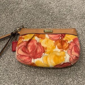Coach Floral Wristlet